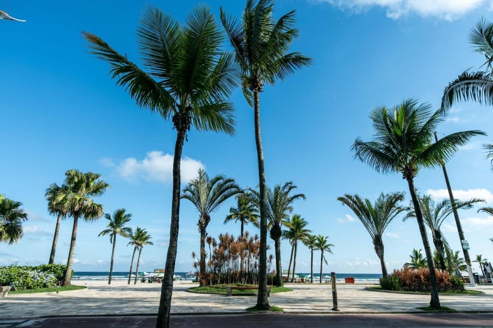Frente Vista Mar Com Varanda Wi Fi 300Mbps E 10M Da Praia Da Tupi - Estacionamento Gratuito Praia Grande  Eksteriør bilde