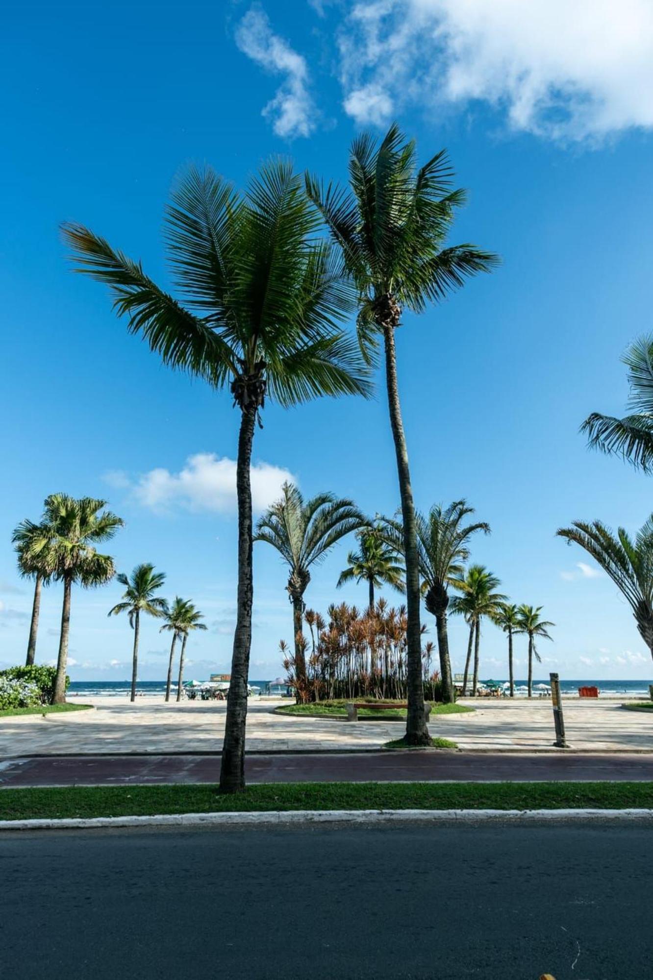 Frente Vista Mar Com Varanda Wi Fi 300Mbps E 10M Da Praia Da Tupi - Estacionamento Gratuito Praia Grande  Eksteriør bilde