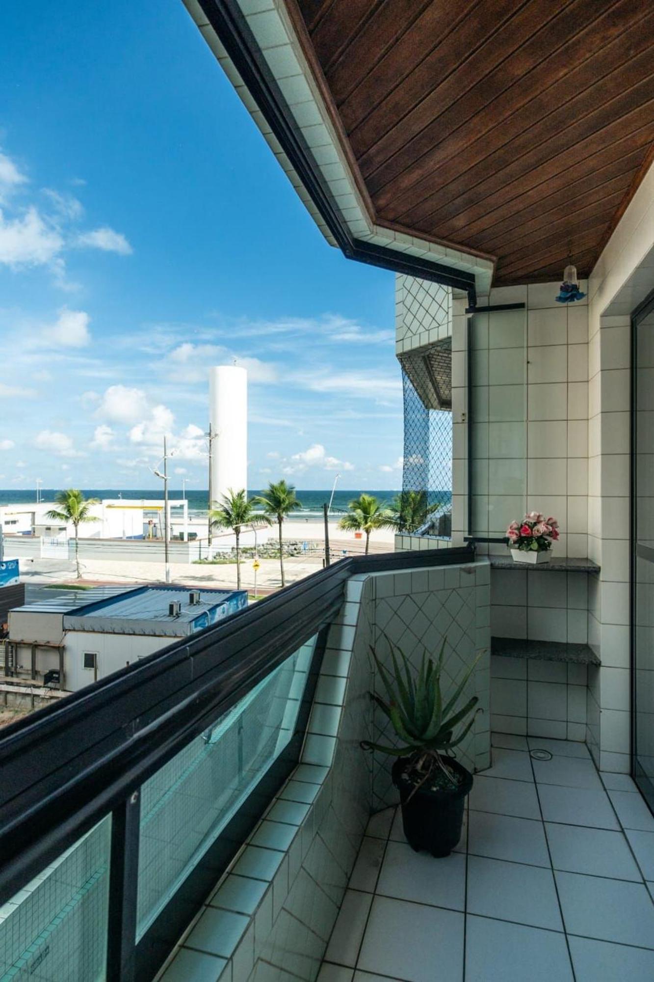 Frente Vista Mar Com Varanda Wi Fi 300Mbps E 10M Da Praia Da Tupi - Estacionamento Gratuito Praia Grande  Eksteriør bilde